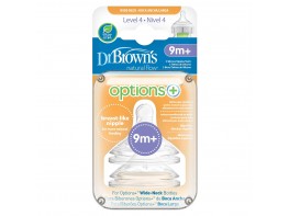 Dr.Brown's tetina boca ancha options 9m+