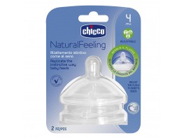 Chicco Tetina natural feeling flujo regulable +4 meses 2uds