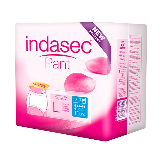 Indasec Pant Plus t/grande 12+6uds