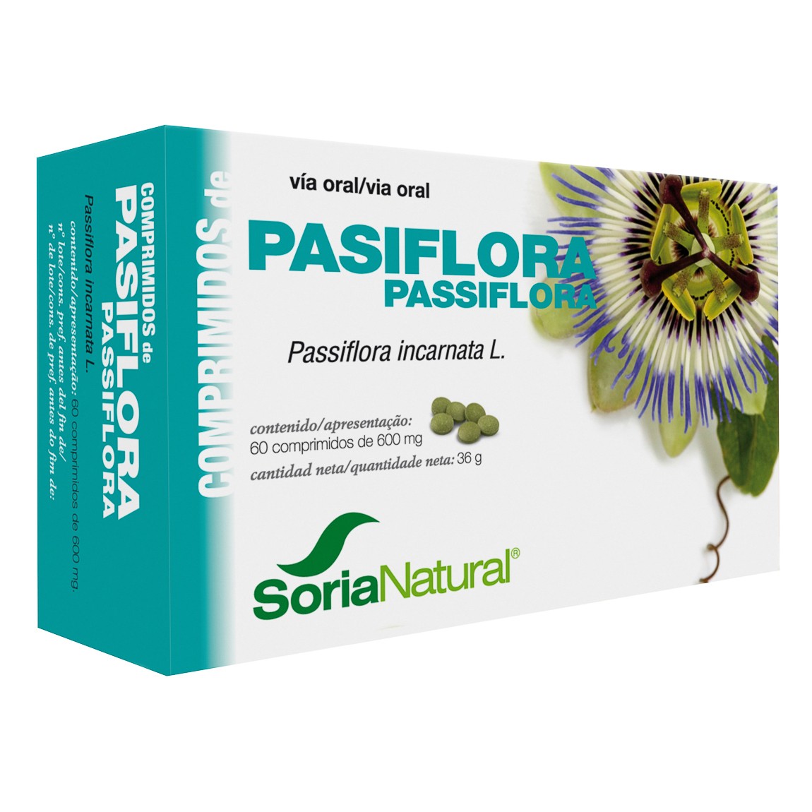 Soria Natural Pasiflora 600mg 60 Comprimidos