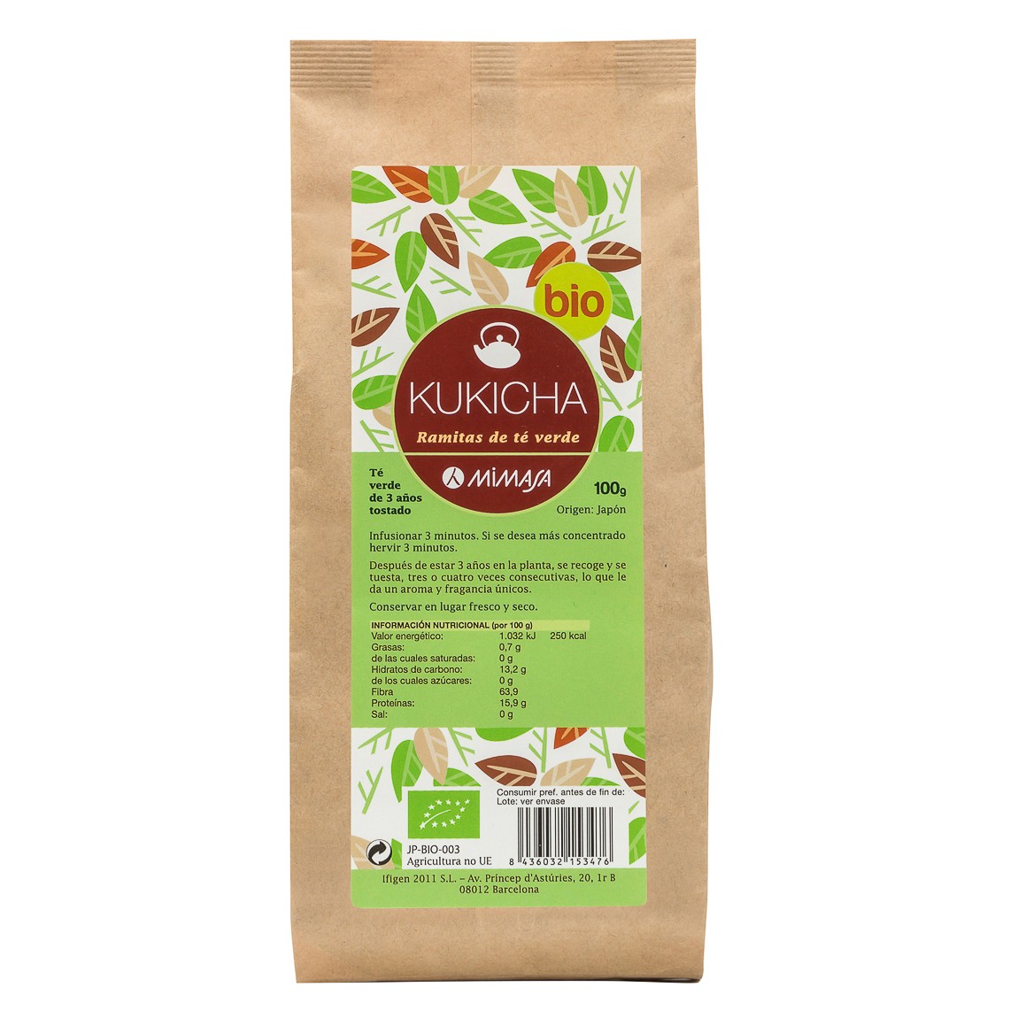 Té Kukicha BIO 100 gramos Mimasa