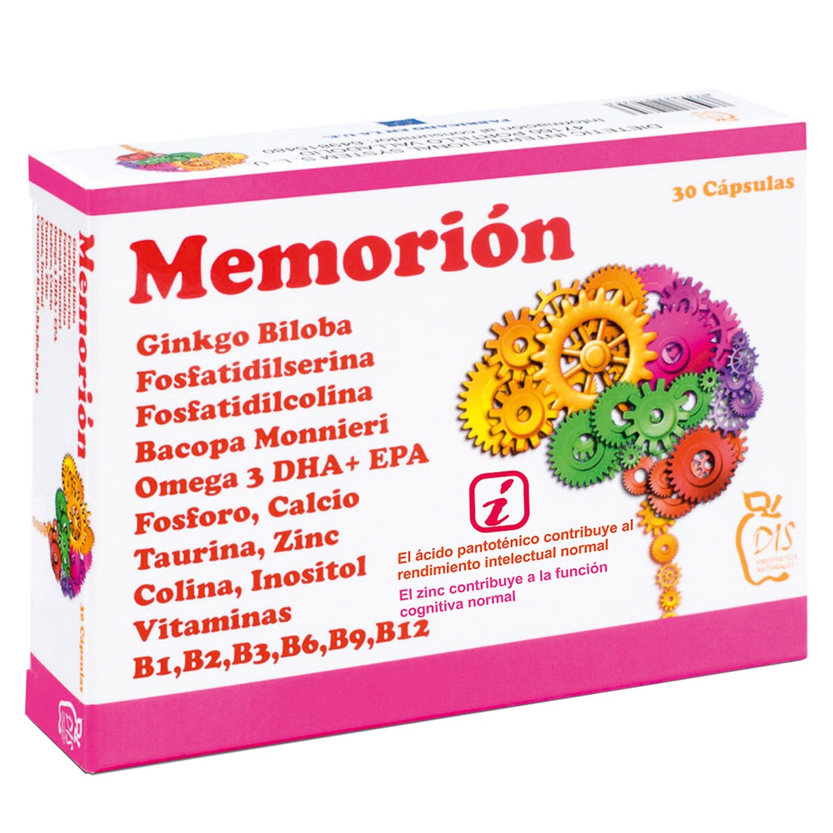 Memorion 500 mg 30 cápsulas DIS