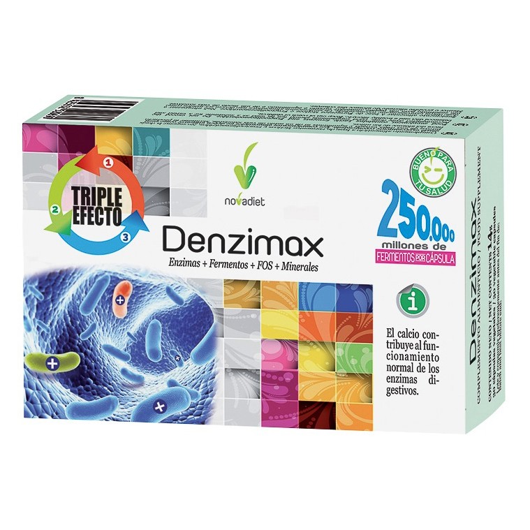 Novadiet Denzimax con probióticos y enzimas digestivas 30 cápsulas