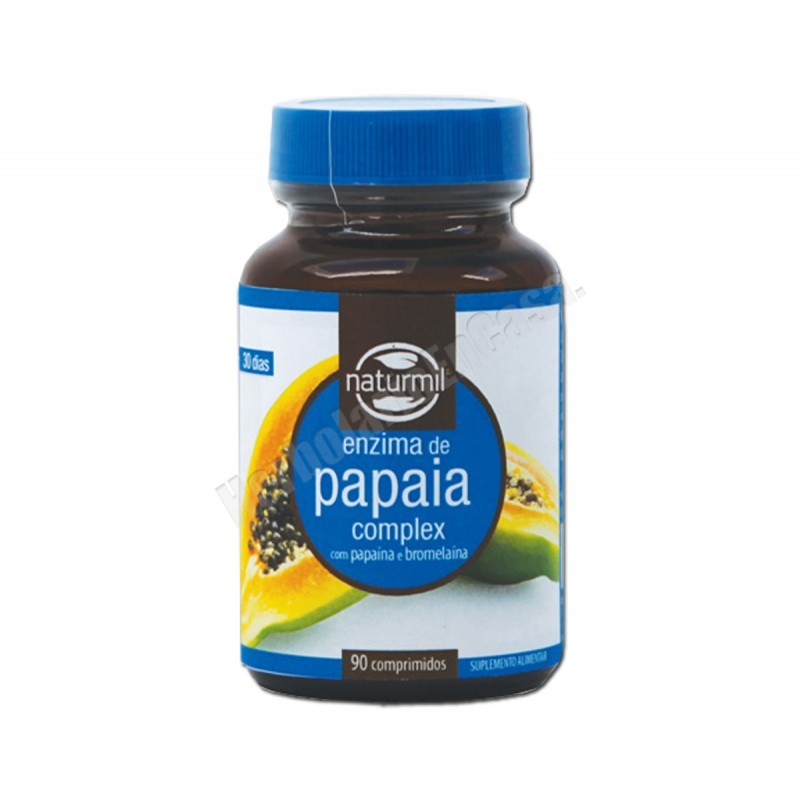 Enzimas De Papaya 90 Comprimidos Naturmil