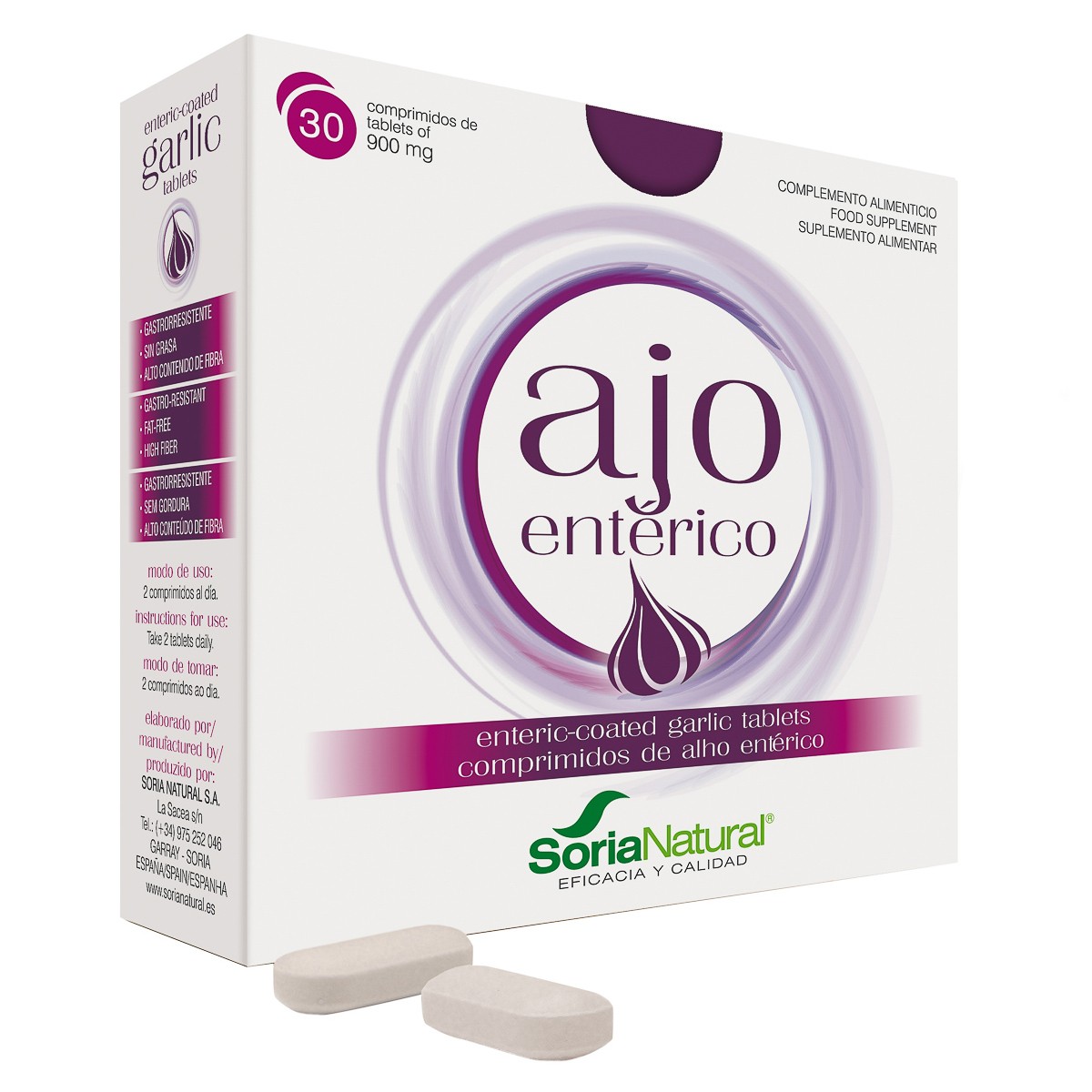 Soria Natural Ajo Entérico 30 Comprimidos