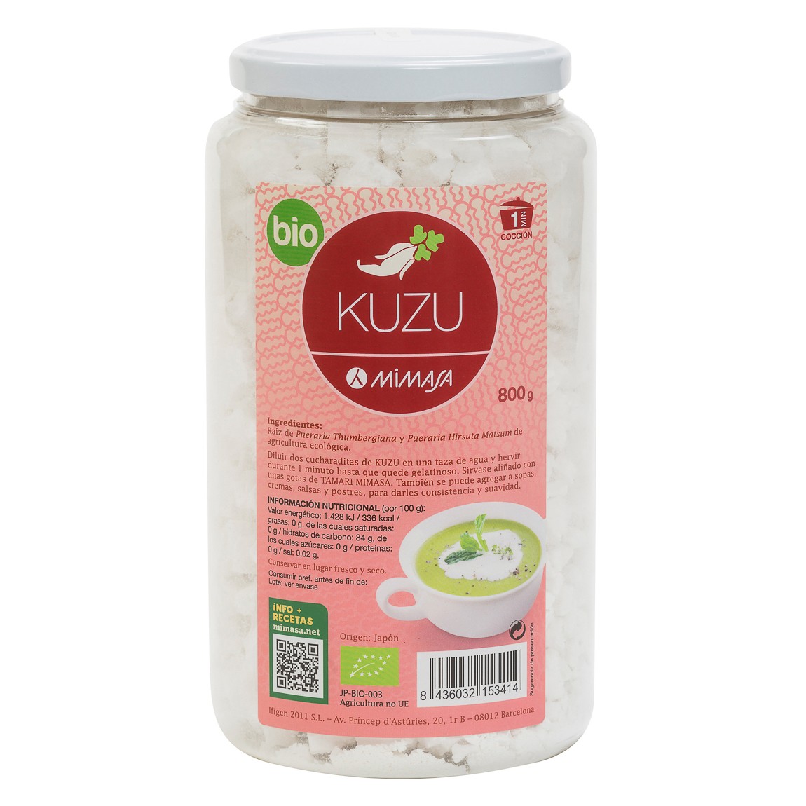 Kuzu Bio 800 gramos Mimasa 
