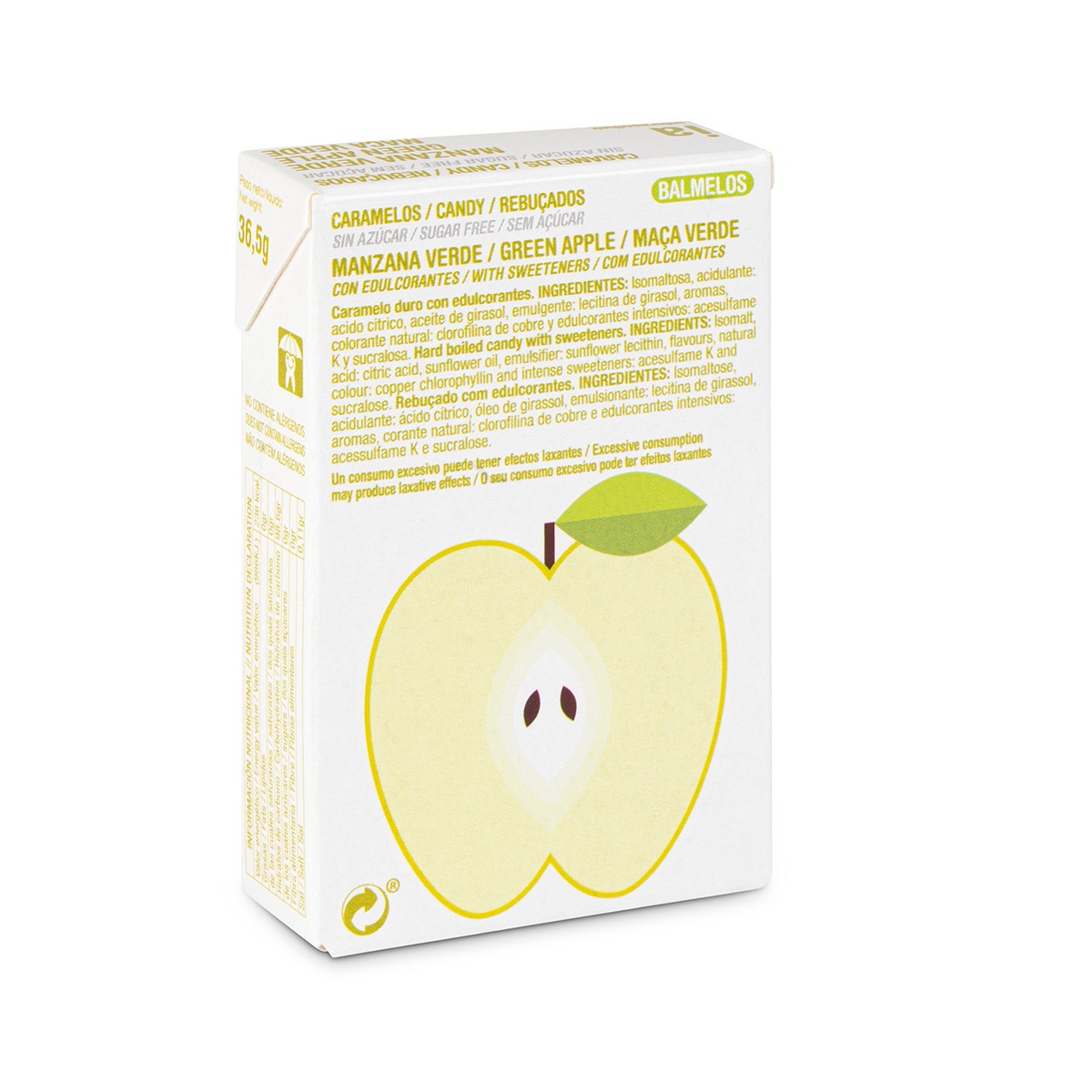 Balmelos manzana verde cajita sin azúcar