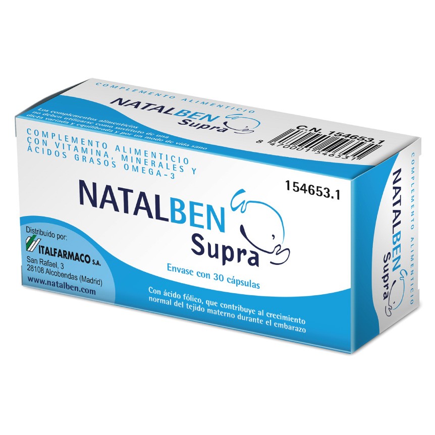 Natalben supra 30 cápsulas