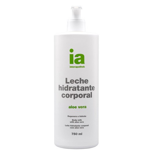 Interapothek leche hidratante corporal aloe vera con dosificador 750ml