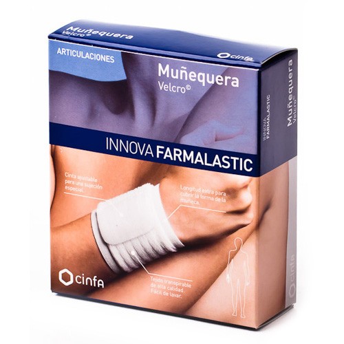 Innova muñequera velcro blanca talla PEQ/MED