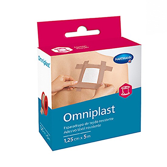 Omniplast esparadrapo tela rosa 5mx1,25cm