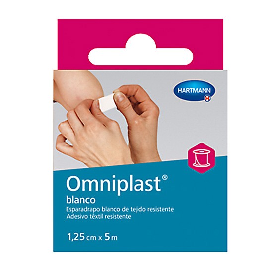 Omniplast esparadrapo tela blanco 5mx1,25cm