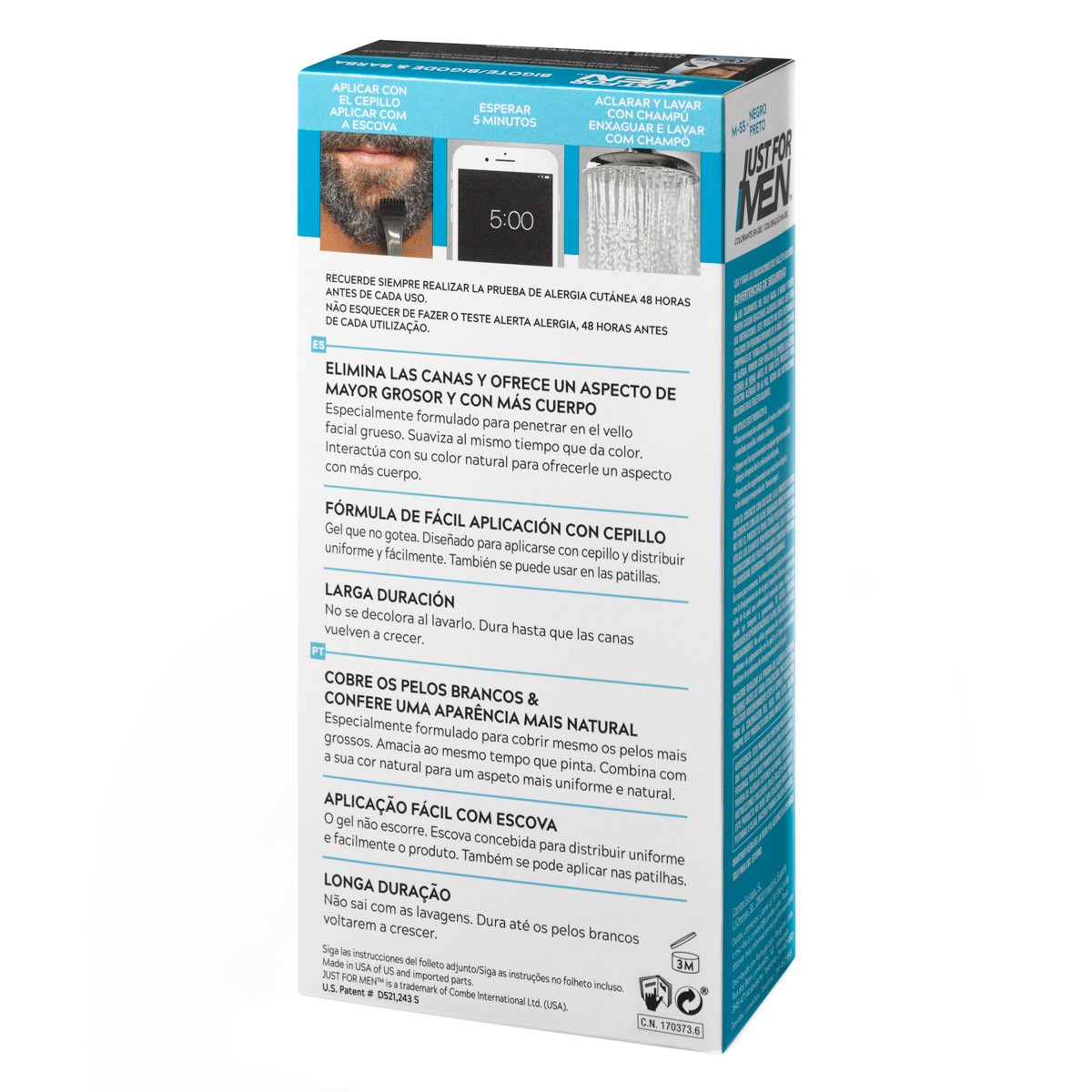 Just for men barba bigote negro