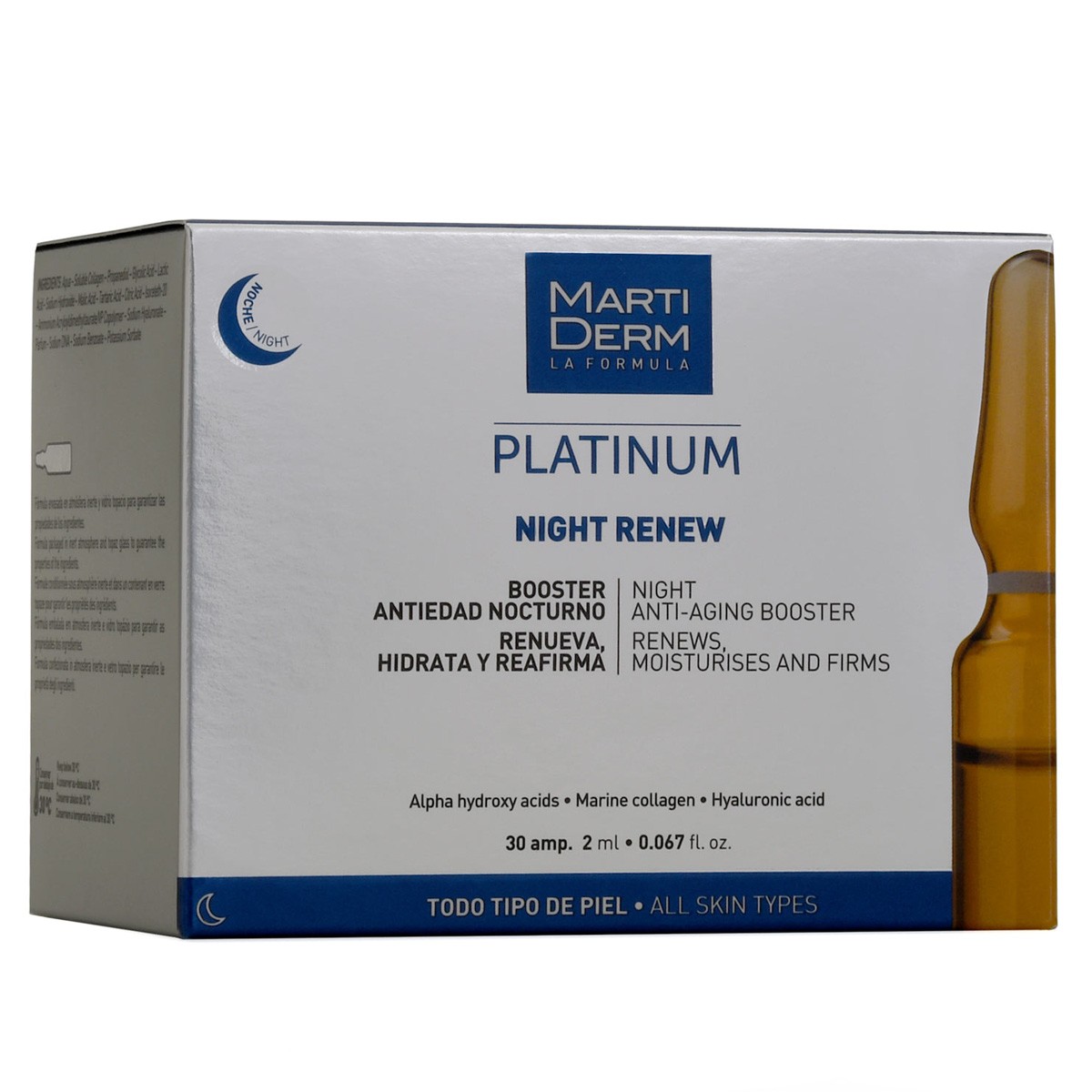 MartiDerm Platinum Night Renew 30 ampollas