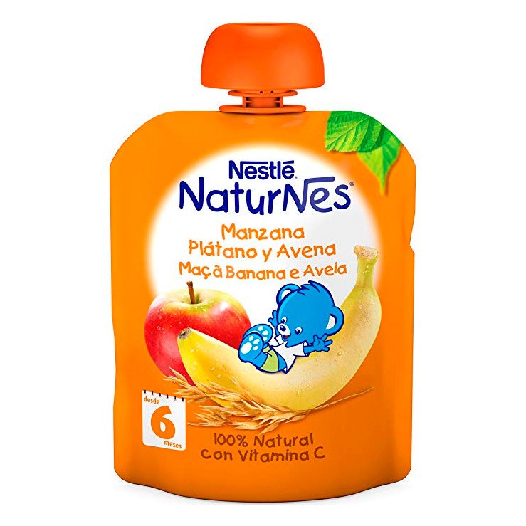 Nestlé Natunes bolsita manzana plátano y avena 90g
