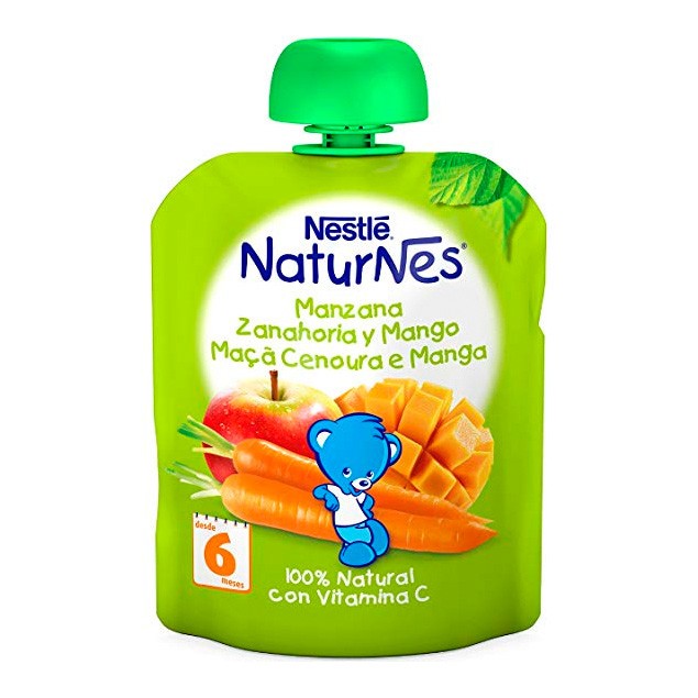 Nestlé Natunes bolsita manzana zanahoria y mango 90g