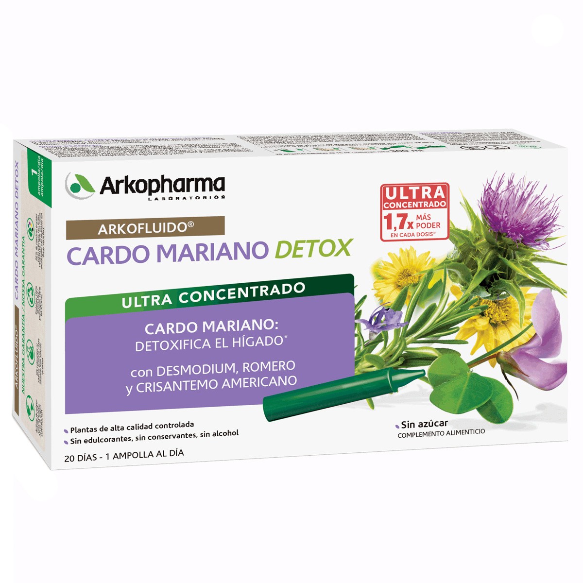 Arkofluido Cardo Mariano 20 ampollas