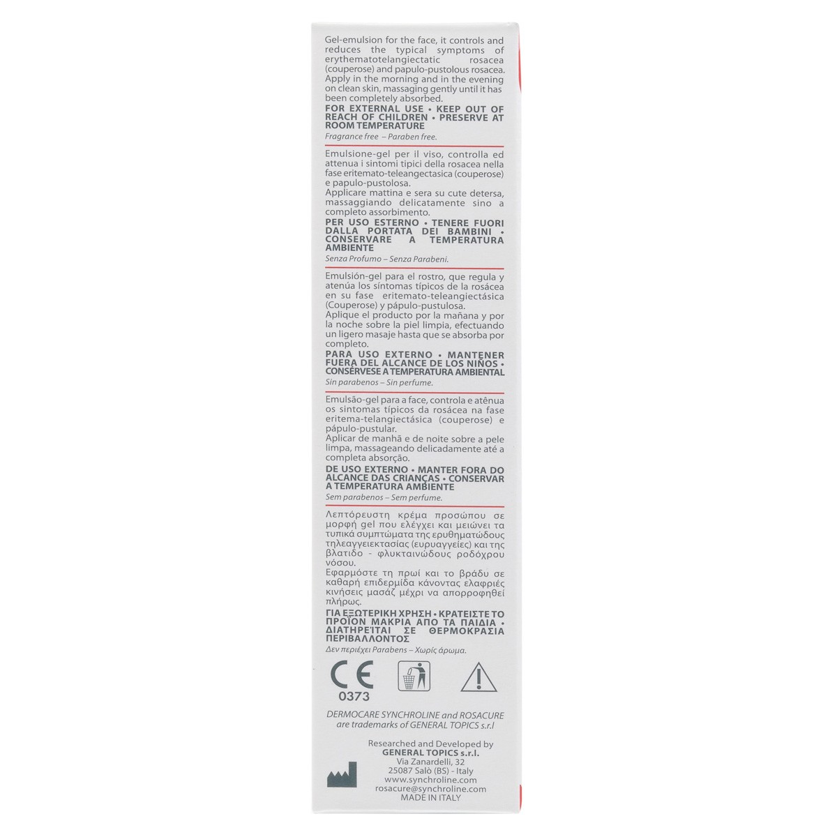 Rosacure fast gel crema facial 30ml