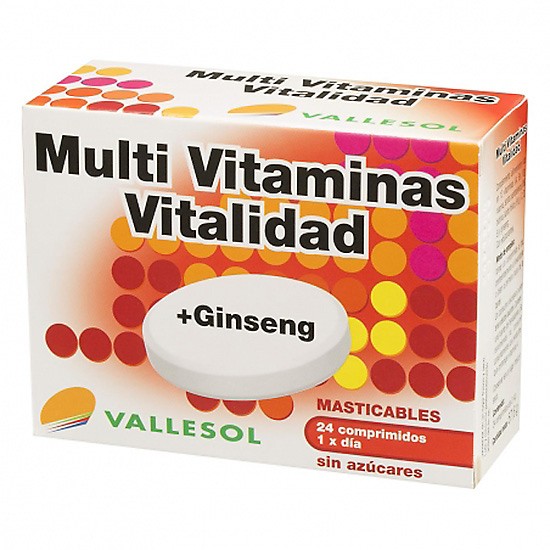 Vallesol multivitaminas vitalidad ginseng 24 cápsulas