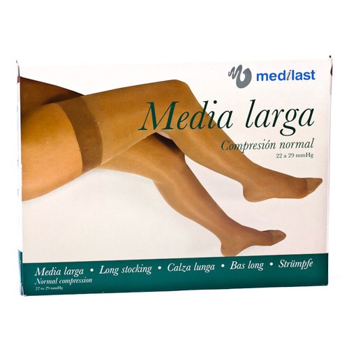 Medilast Media Larga con Sujeción Tejido Unisex Normal R/200 talla L beige