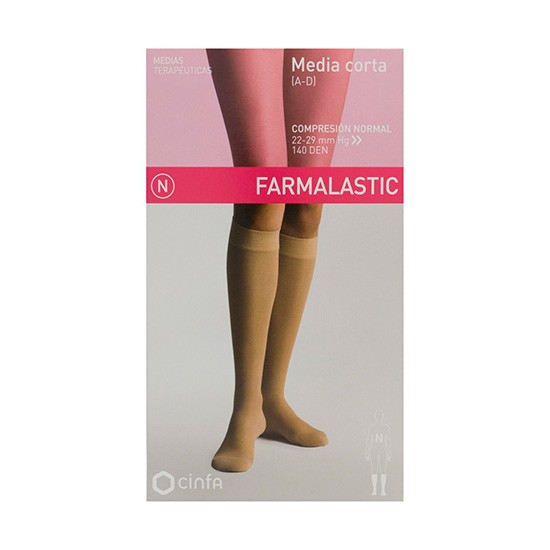 Farmalastic Media Corta Cerrada Normal talla S negro