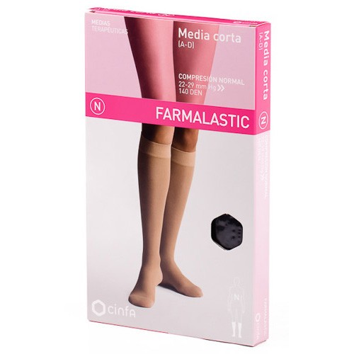 Farmalastic Media Corta Cerrada Normal talla M negro
