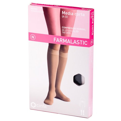 Farmalastic Media Corta Cerrada Normal talla XL negro