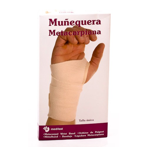 Medilast muñequera metacarpiana velcro blanca