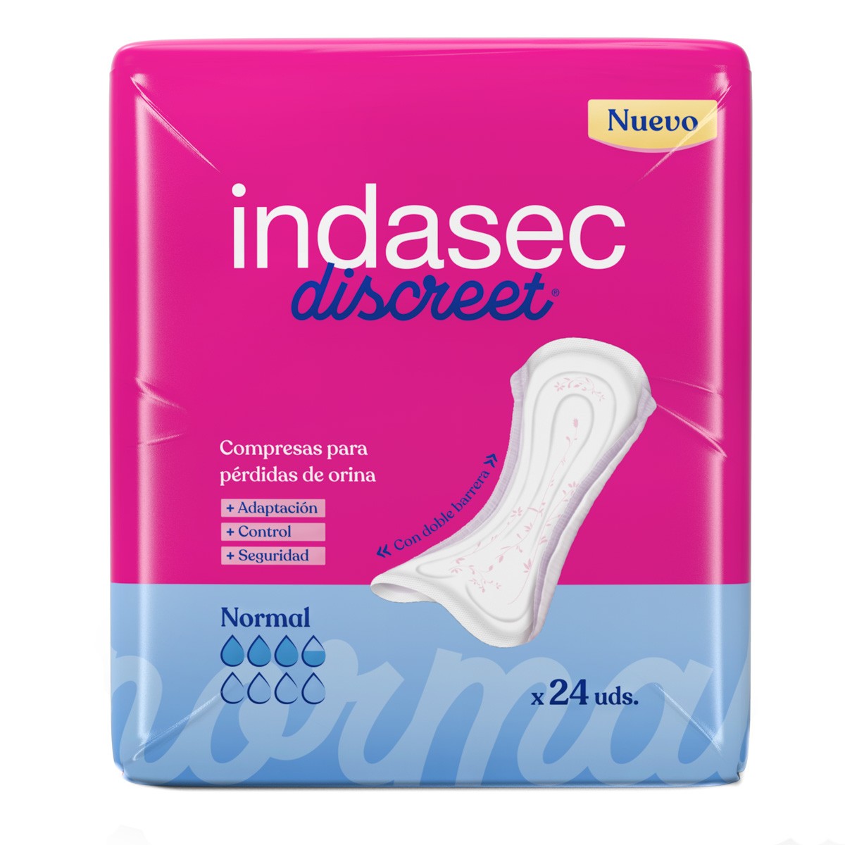 Indasec discreet normal 24 unidades