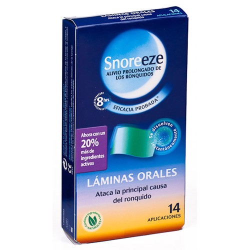 Snoreeze láminas orales ronquidos 14 uds