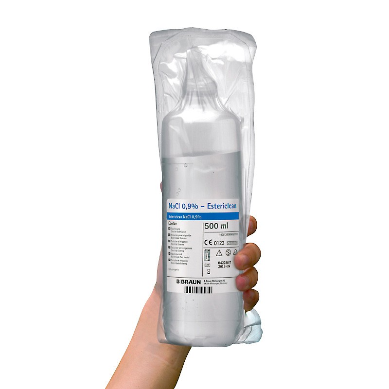 Nacl cloruro sodico 0'9% 500 ml ecolav