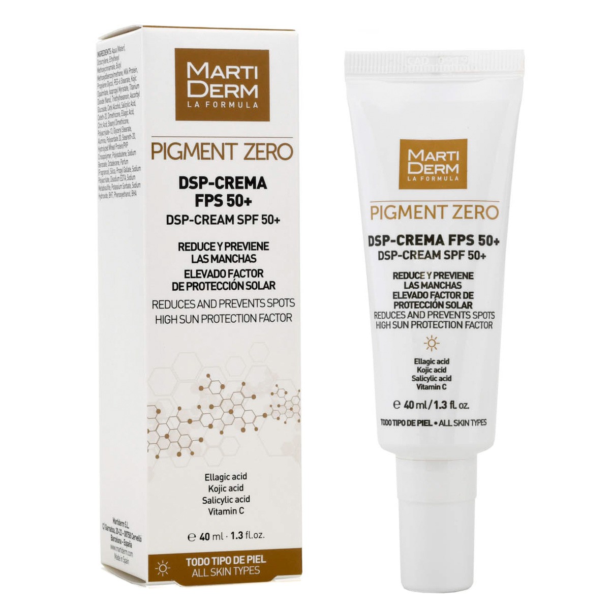 MartiDerm Pigment Zero DSP Crema Despigmentante FPS 50+  40 ml