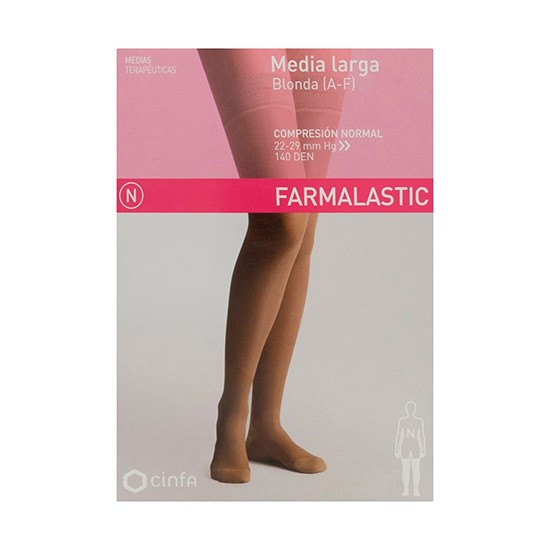 Farmalastic Media Larga con Blonda Normal talla Reina negro