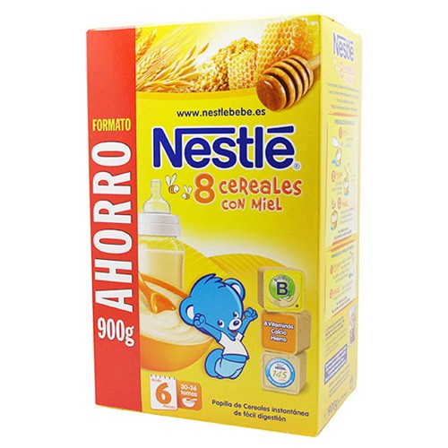 Nestlé papilla 8 cereales con miel y bifidus 725g