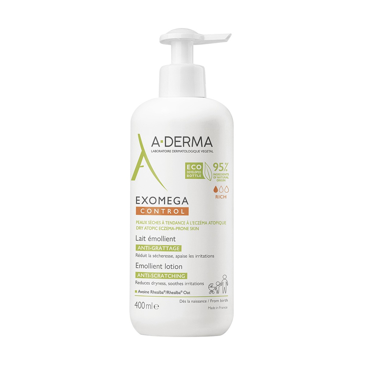 A-Derma Exomega Control leche anti-irritación 400 ml